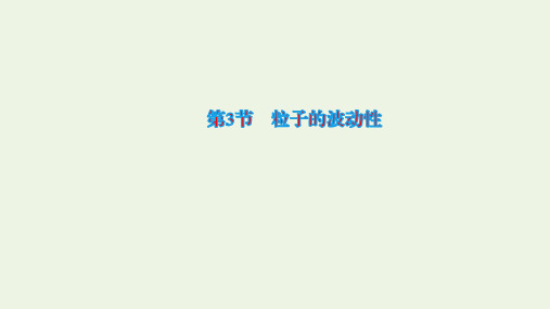 2020学年高中物理第17章波粒二象性第3节粒子的波动性ppt课件新人教版选修3