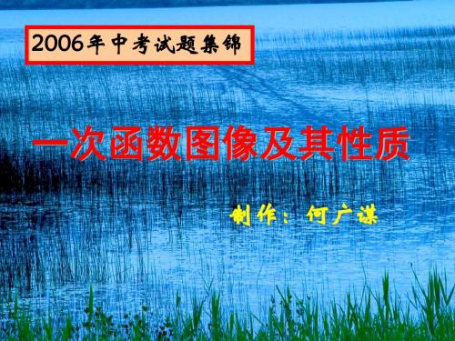 中考数学复习一次函数图像及其性质[人教版]