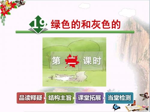 二年级语文上册第19课绿色的和灰色的(第2课时)PPT课件苏教版