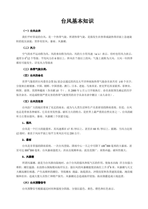 台风基本知识