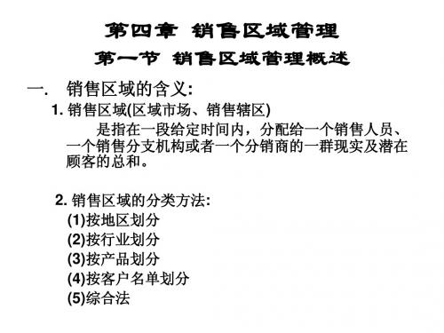 销售区域管理 4