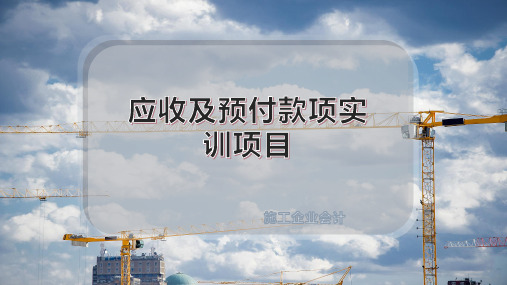应收及预付款项实训项目