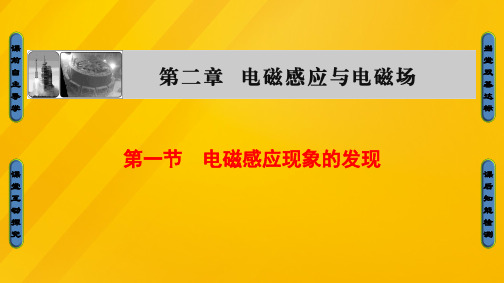 高中物理第2章电磁感应与电磁场第1节电磁感应现象的发现课件粤教版选修1-1