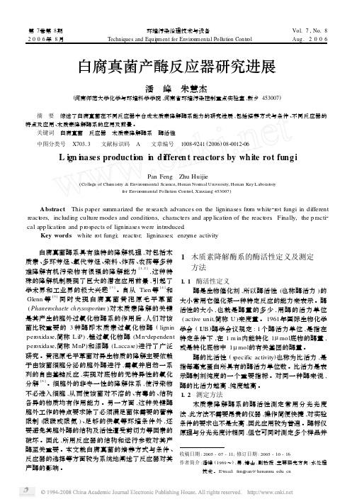 白腐真菌产酶反应器研究进展
