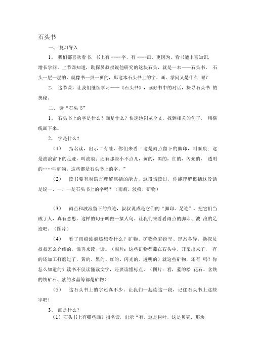 课程石头书  教案.doc