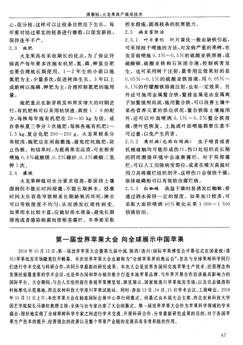 第一届世界苹果大会 向全球展示中国苹果