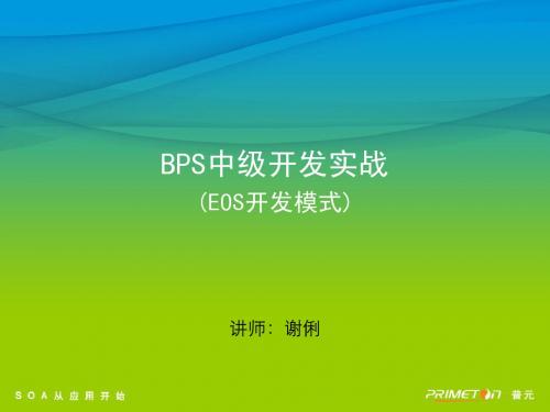 BPS中级开发实战(EOS开发模式)