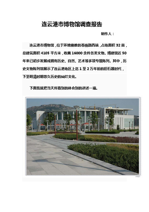 连云港市博物馆调查报告