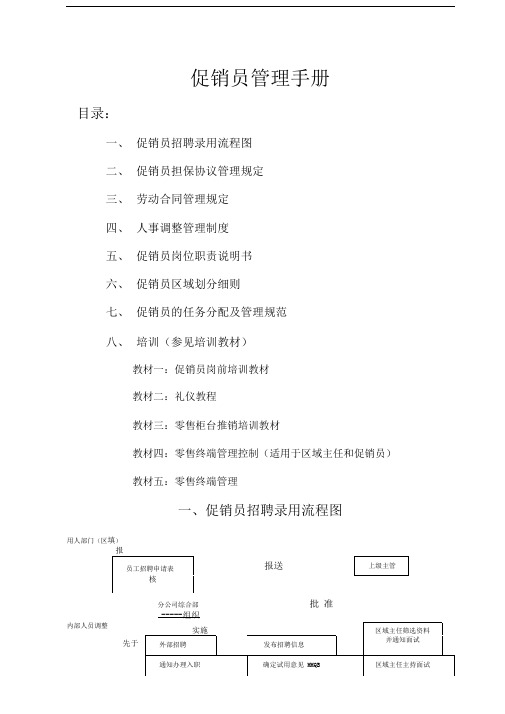 促销员管理手册