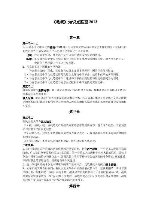 毛概2013