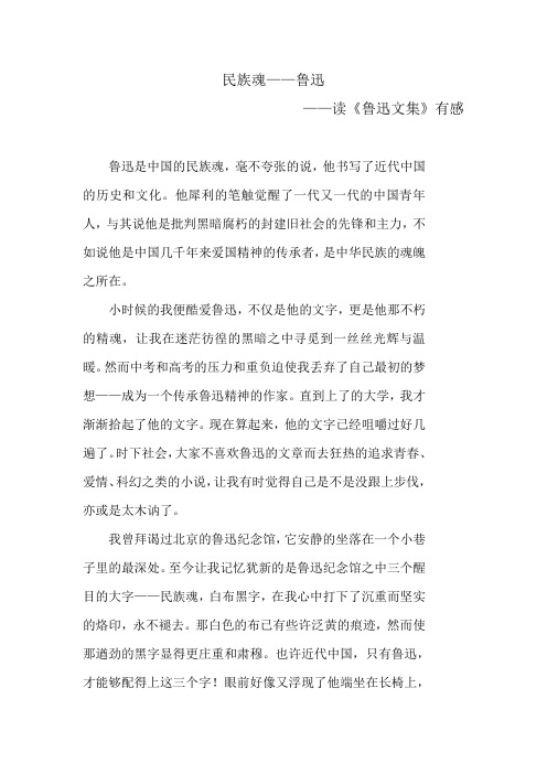 民族魂——读鲁迅有感