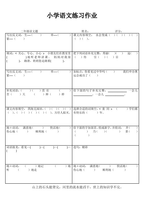 二年级语文随堂精选习题II (35)