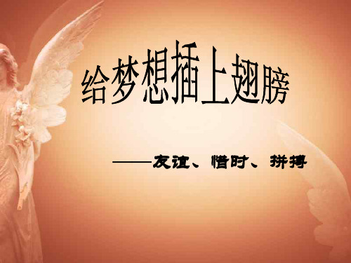 给梦想插上翅膀——友谊、惜时、拼搏课件