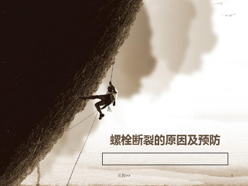 螺栓断裂的原因及预防参考课件
