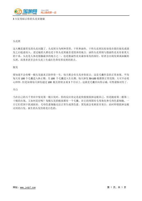 3大征兆暗示你的头皮亚健康.docx