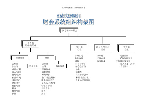 某公司财务会计系统组织架构及岗位职责(19页)