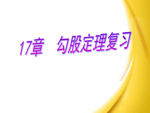 18章__勾股定理总复习