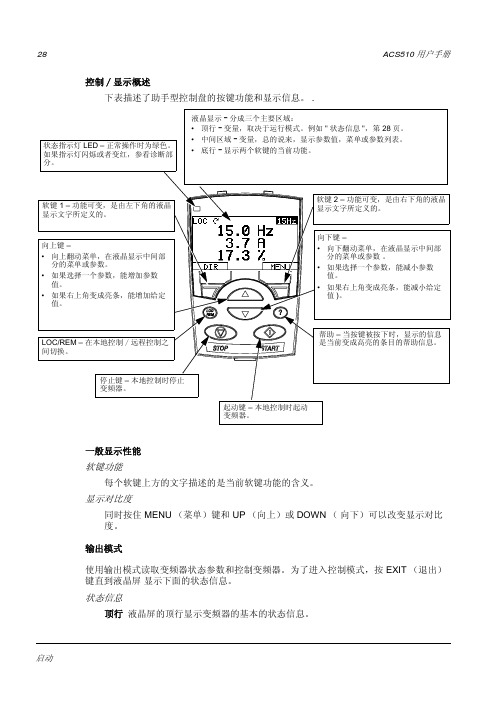 acs510简要操作说明