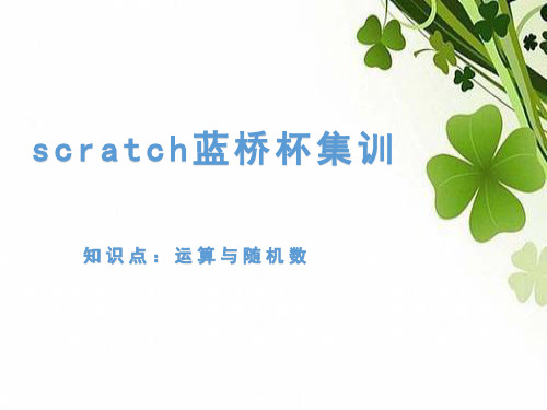 scratch蓝桥杯集训05——随机数