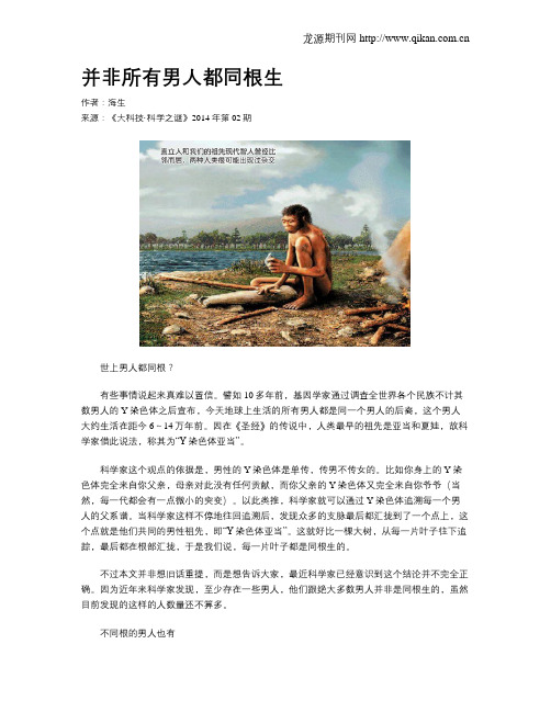 并非所有男人都同根生