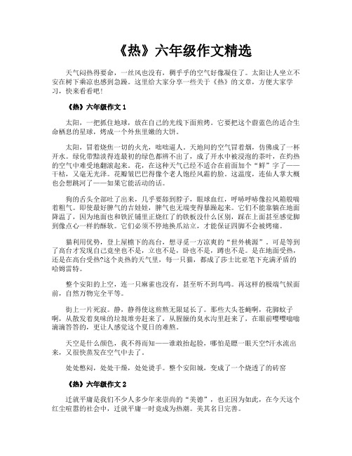 《热》六年级作文精选