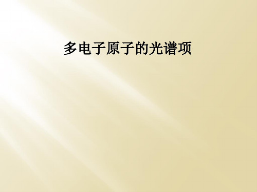 多电子原子的光谱项