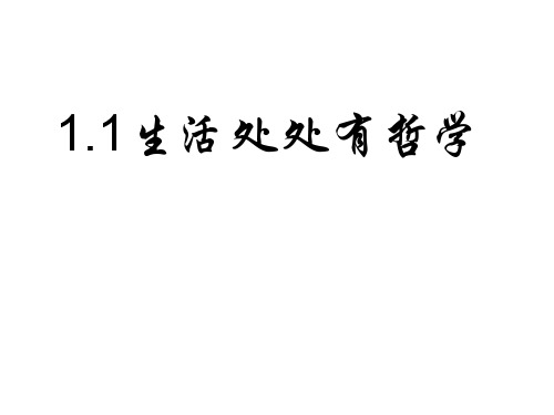 高二政治生活处处有哲学(1)(整理2019年11月)