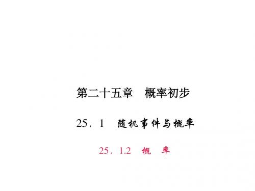 数学人教版九年级上册同步教学课件：25.1.2 概 率