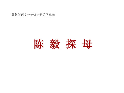 苏教版语文一下《陈毅探母》PPT课件