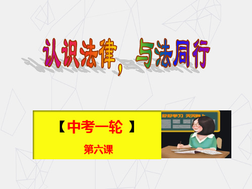 河北省2020年中考道德与法治复习课件：认识法律与法同行(共24张ppt)
