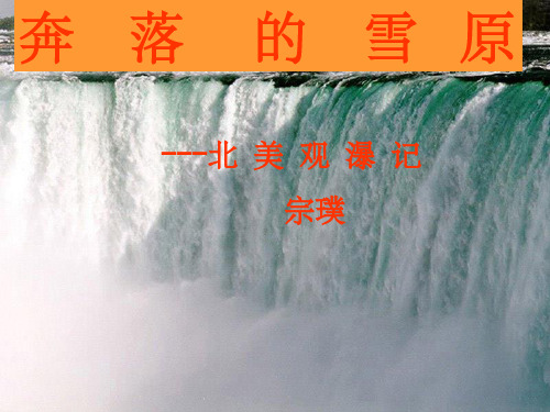 七年级语文上册《奔落的雪原》课件 新人教版