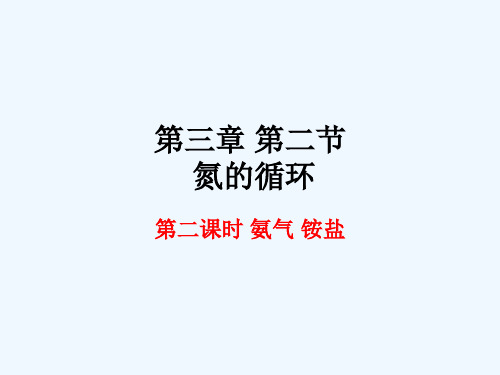 第三章 第二节 第二课时 氨气 铵盐课件课件