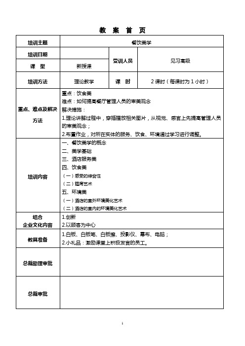 餐饮美学