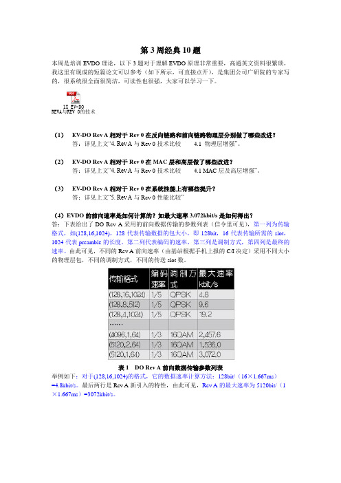 第3周 10大经典题 (EVDO基础理论类)