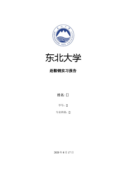 鞍钢实习报告