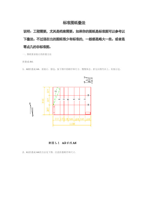 标准图纸的叠法