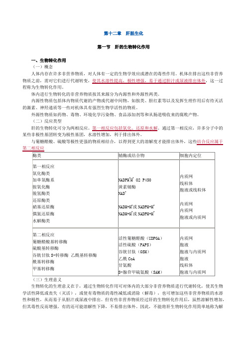 第十二章肝胆生化