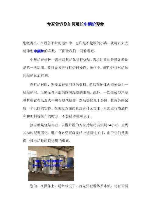专家告诉你如何延长中频炉寿命