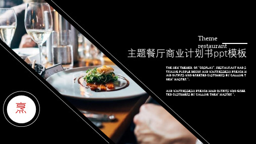 餐饮美食商业计划书黑色时尚通用动态PPT模板素材方案