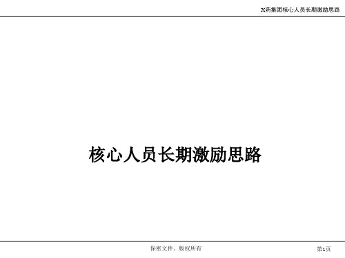 核心人员长期激励思路