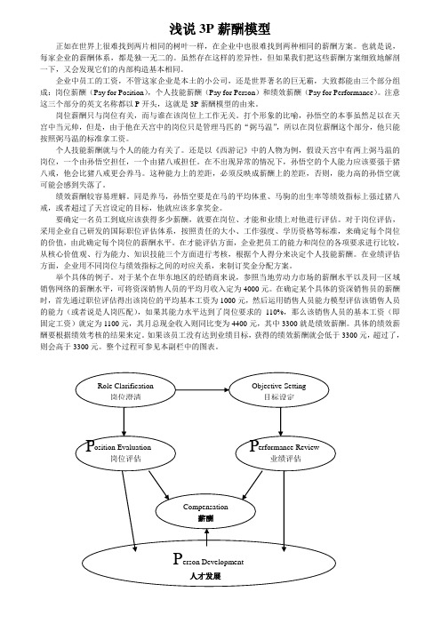 浅说3P薪酬模型
