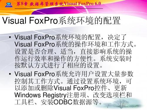第2章VFP数据库管理系统概述