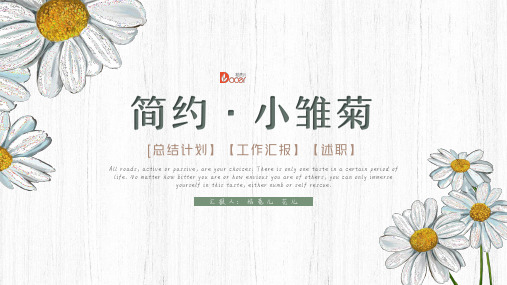 ppt模板小雏菊