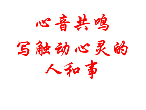 人教版高中语文必修一表达交流《心音共鸣---写触动心灵的人和事》课件