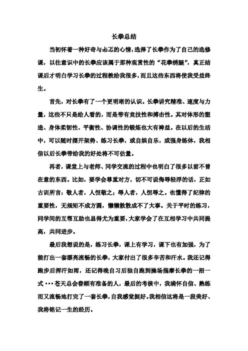 长拳总结
