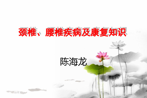 颈椎腰椎疾病的知识讲解ppt课件
