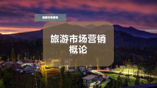 旅游市场营销概论