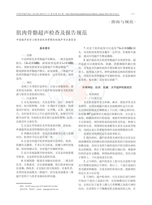 肌骨超声规范