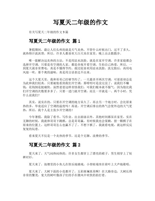 写夏天二年级的作文