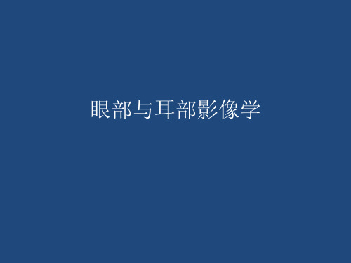 眼、耳影像解剖
